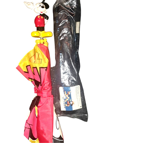 TWO ADORABLE Mickey Mouse Umbrellas - ONE SEALED AVON VINTAGE - Picture 4 of 7